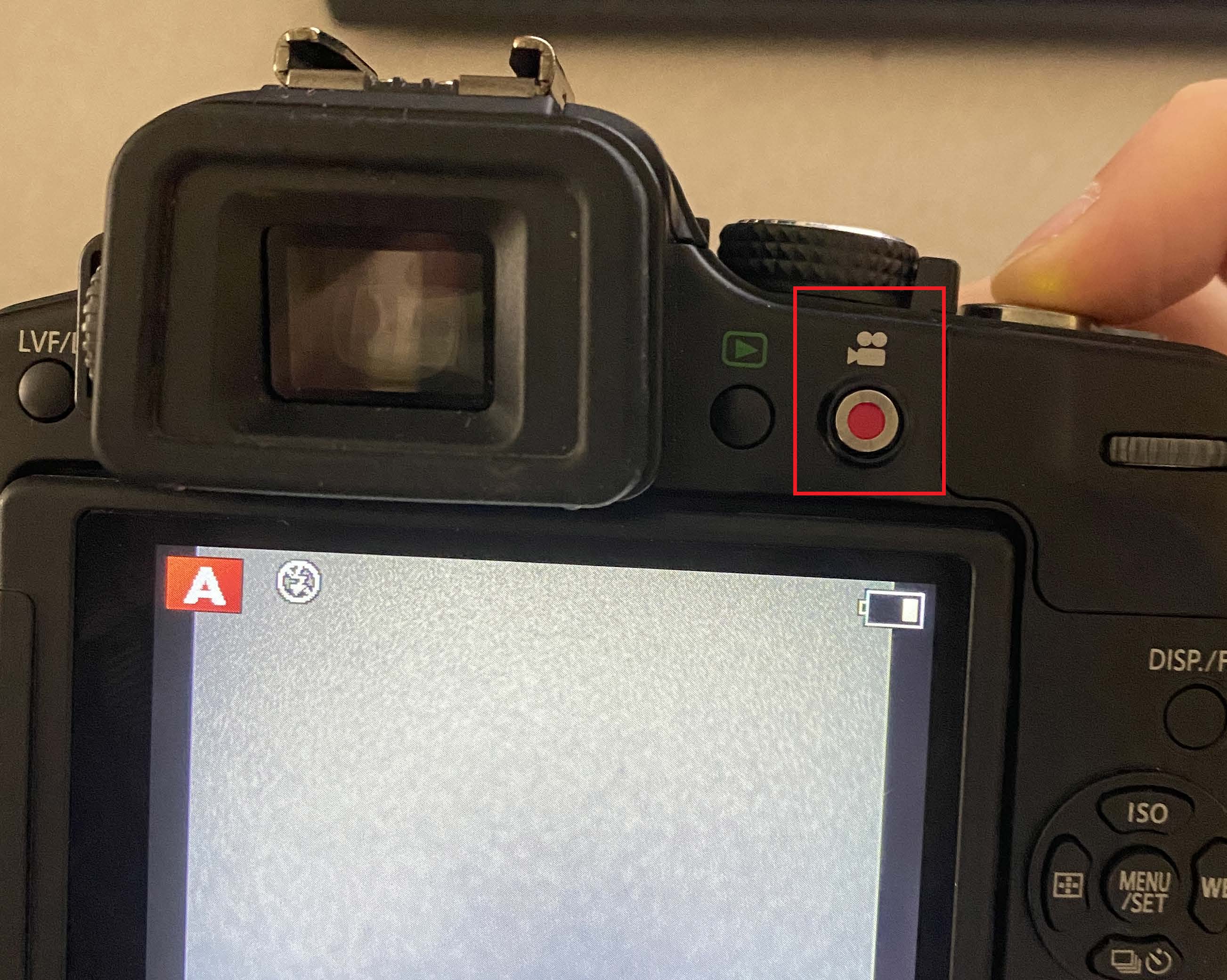 Camera record video button